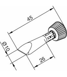 Ponta 10mm para ERSA I-Tool - 0102CDLF100C/SB