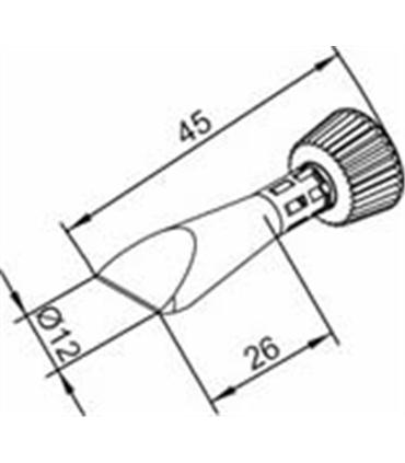 Ponta 12mm para ERSA I-Tool - 0102CDLF120C/SB