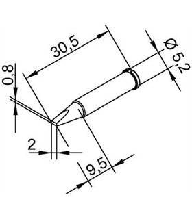Ponta 2mm para ERSA I-Tool - 0102CDLF20/SB