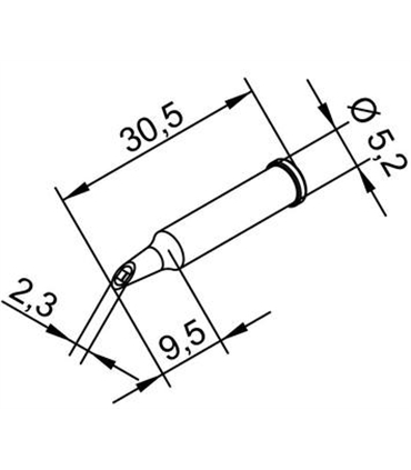 Ponta 2.3mm para ERSA I-Tool - 0102WDLF23/SB