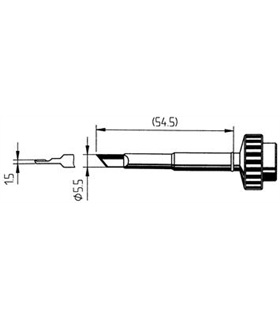 Ponta 1.5mm para ferro Tech Tool de estaçoes ERSA - 0612MD/SB