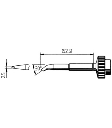 Ponta 2.5mm para ferro Tech Tool de estaçoes ERSA - 0612HD/SB