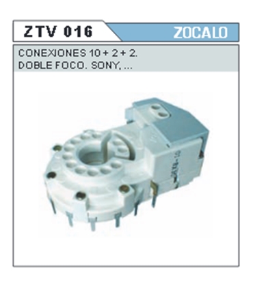ZTV016 - Suporte de CInescopio Duplo Foco 10+2+2 Pinos - ZTV016