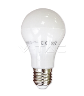 Lâmpadas LED E27 7W Termoplástico Epistar Branco Neutro A60 - VT4211