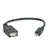 Cabo de dados USB 2.0 A a micro B OTG 0.20m preto - AK3884