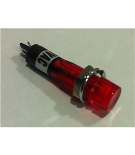 Sinalizador Neon Vermelho 230Vac 7.5mm Diametro - MXNI2RD