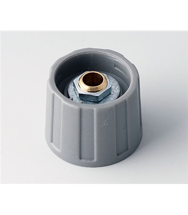 Botão para Potenciometro Cinzento - Ø13.5x15,5mm, Ø eixo:6mm - BPA2513068