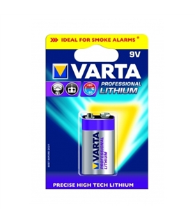 Pilha de lítio 9V 6LR61 - Varta Professional Lithium 612 - 1696LF22LI