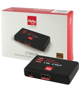 CT302/6L - Distribuidor HDMI Amplificado 1 Entrada 2 Saidas - CT302/6L