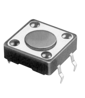 Botão miniatura 12x12x(4.3)mm SPST-NO 12VDC 50mA THT 2.5N - SW082