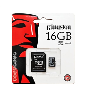 Cartão micro SDHC CARD 16Gb Kingston Class 10 - SD16GBK