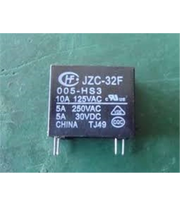 JZC-32F-005-HS3 - Relé 5V SPST 5A 250VAC/30VDC 4Pins - JZC-32F-005-HS3