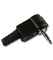 Conector Jack Stereo, Macho, 3.5mm, Cabo, 90º