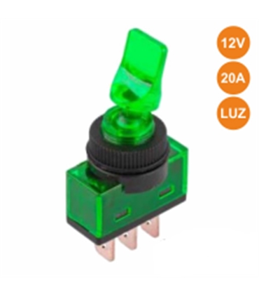 Interruptor Alavanca Luminoso Verde - ITR110GR