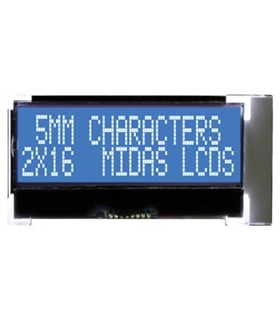 MCCOG21605D6W-BNMLWI - Alphanumeric LCD, 16 x 2 - MCCOG21605D6W