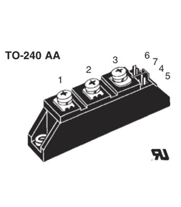 Módulo Tiristor 1200V 60A  Semipak 1 - IRKT56/12
