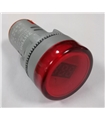 Voltimetro de Painel LED Redondo 22mm 70-500VAC