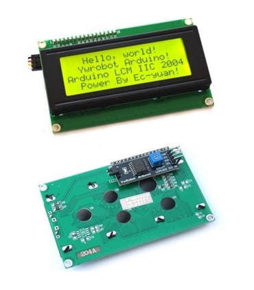 Display LCD Verde 20x4 Serial IIC/I2C Para Arduino - LCD20X4ARD