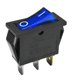 Interruptor Basculante 1 Circuito 10A 250V Azul Luminoso - MX5170410
