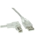 Cabo USB-A / USB-B 90º 2mt Transparente - MX34520L