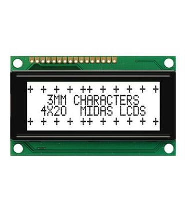 MC42004A6WR-FPTLW-V2 - Alpha-Numeric LCD, 20x4, Black-White - MC42004A6WR