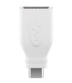 Adaptador USB C macho - USB A femea - Branco