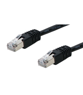 Cabo Rede CAT 6 patch cable U/UTP, Preto - CCA 1m - MX68677
