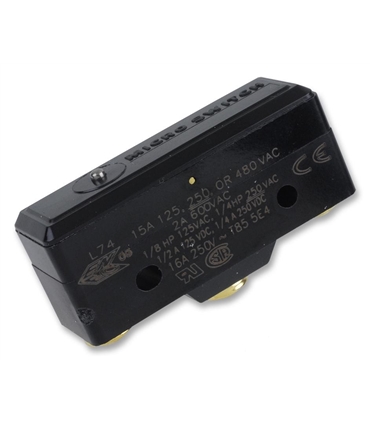 BZ-2R-A2 - Microswitch, Snap Action, SPDT, 15A/250Vac - BZ2RA2