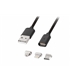 KM0458 - Cabo USB-A 2.0 Magnetico para Iphone, M-USB USB-C - KM0458