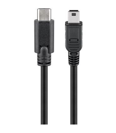 67989 - Cabo USB 3.1 C/ Mini-B 2.0 Preto 0.5 Metros - MX67989