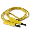 JR9235-1M Yellow -  Test Lead, 4mm Stackable Banana Plug