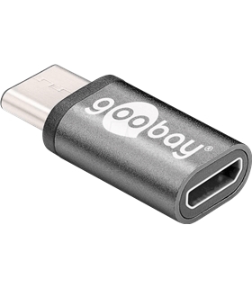 Adaptador USB-C Macho Micro-USB Femea Cinza - USBCMICROUSBG
