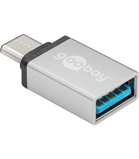 Adaptador USB-C Macho USB-A 3.0 Femea Cinza - MX56620