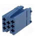 Conector mini-ISO, Azul, 8 pinos - 69FMISO8
