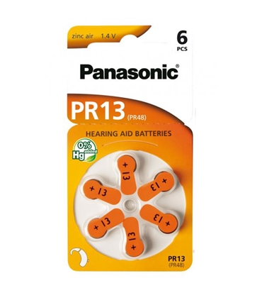 PR48/PR13 - Pilha Aparelho Auditivo Zinc Air Panasonic - 169PR48P