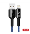 Cabo USB-A 2.0 Macho Lightning Iphone 8P 2.4A 1mt Azul