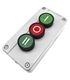 TH047 - Caixa de controle com 3 botões momentâneos 1NC 1NO - TH047
