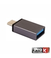 Adaptador USB-C Macho USB-A 3.0 Femea Preto