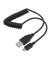 Cabo Espiral USB 2.0 A - micro USB B 1mt