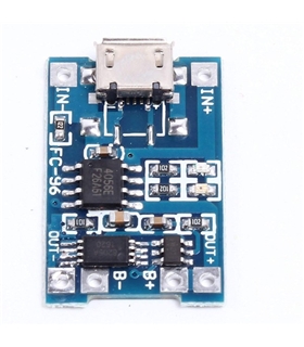 Modulo Carregador Micro USB 5V 1A para Baterias de Litio - MXTP4056