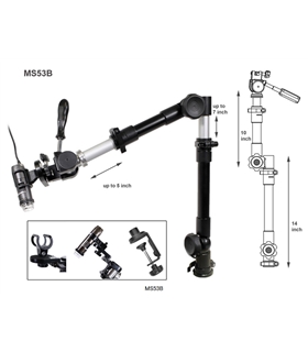 MS53B  - Dino heavy duty jointed flex arm stand - MS53B
