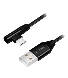 CU0137 - Cabo USB-A; USB-C 90º 0.3m - CU0137