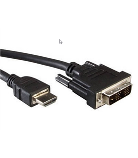 Cabo HDMI 1.4, DVI-D 24+1 M, HDMI M, 1.8m Preto - CABOHDMIDVID1.8