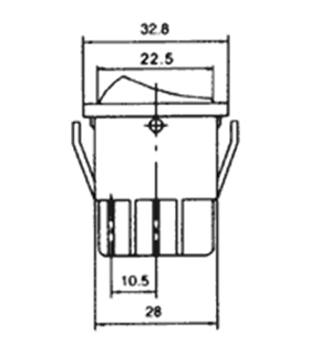 Interruptor Basculante 3 Posições Duplo - 914BD3P