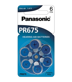 PR44/PR675 - Pilha Aparelho Auditivo Zinc Air Panasonic - 169PR44P