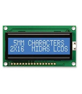 MC21605H6WK-BNMLW-V2 - Alphanumeric LCD Display, 16x2, White - MC21605H6WK