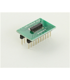 Dual Row 1.00mm Pitch 20-Pin Female Header to DIP-20 Adapter - DR100D254P20F