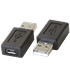 Adaptador USB-A Macho 2.0 Micro-USB Femea - USBAMICROF